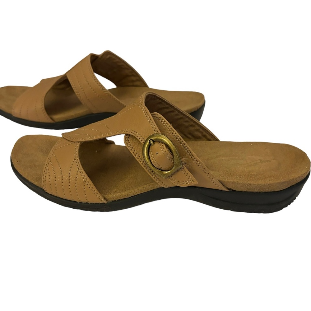 Easy Street‎ Comfort Wave Women’s Tan Slip On Sandals Size 11 - Picture 3 of 9